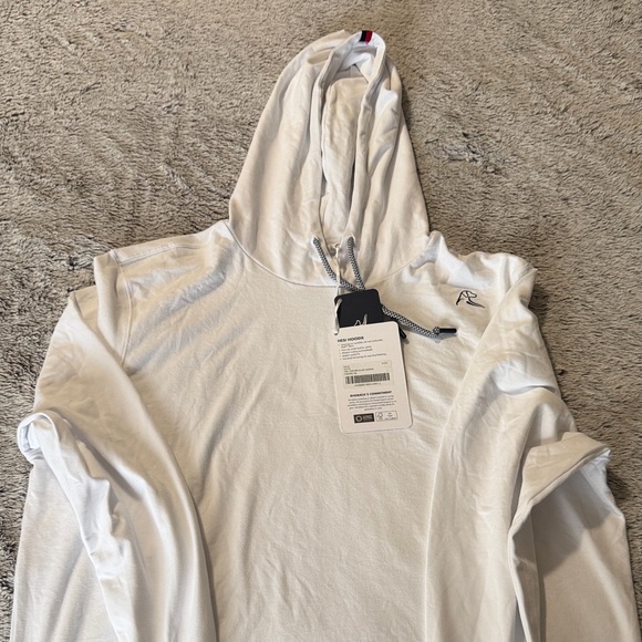 Rhoback - Hesi  White Hooded Shirt with Logo - Picture 3 of 5